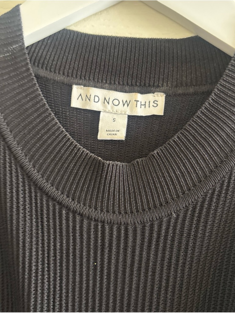 And Now This Women's Black Ribbed Tank Top